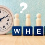 WHENと書かれた積木